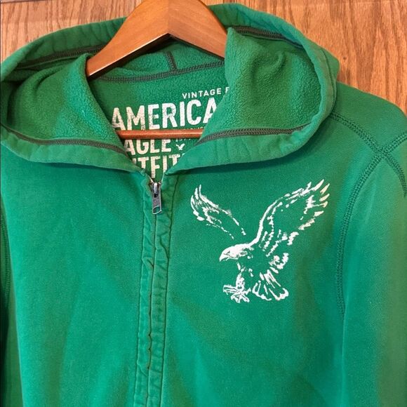 AMERICAN EAGLE OUTFITTERS Vintage Y2K Full Zip Hoodie Sweatshirt - Picture 7 of 8